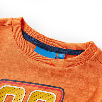 Kindershirt met lange mouwen 104 donkeroranje orange 104