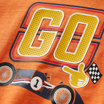 Kindershirt met lange mouwen 104 donkeroranje orange 104