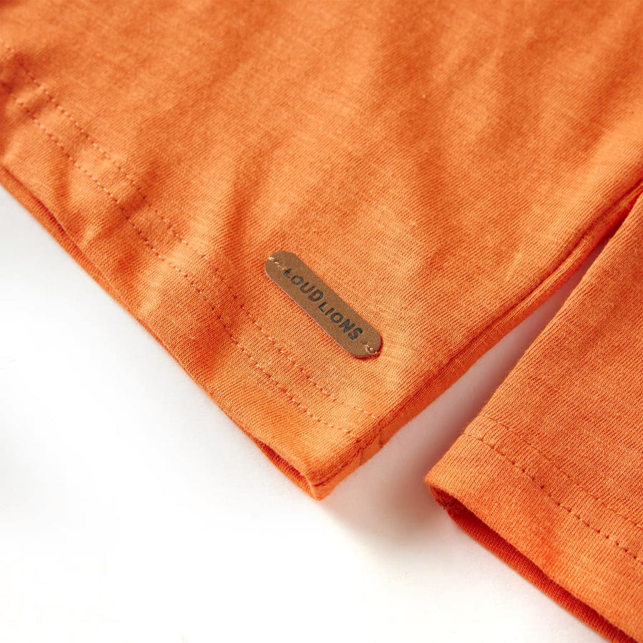 Kindershirt met lange mouwen 104 donkeroranje orange 104