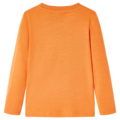 Kindershirt met lange mouwen 116 donkeroranje orange 116