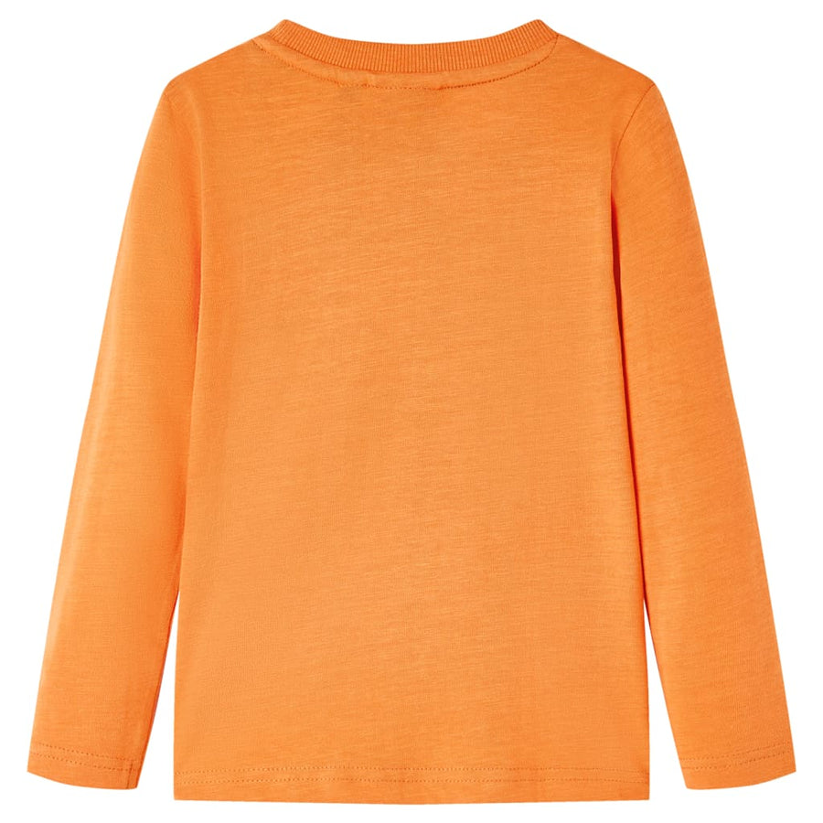 Kindershirt met lange mouwen 116 donkeroranje orange 116