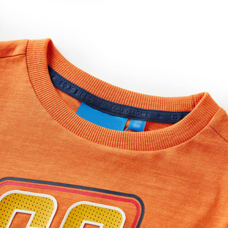Kindershirt met lange mouwen 116 donkeroranje orange 116
