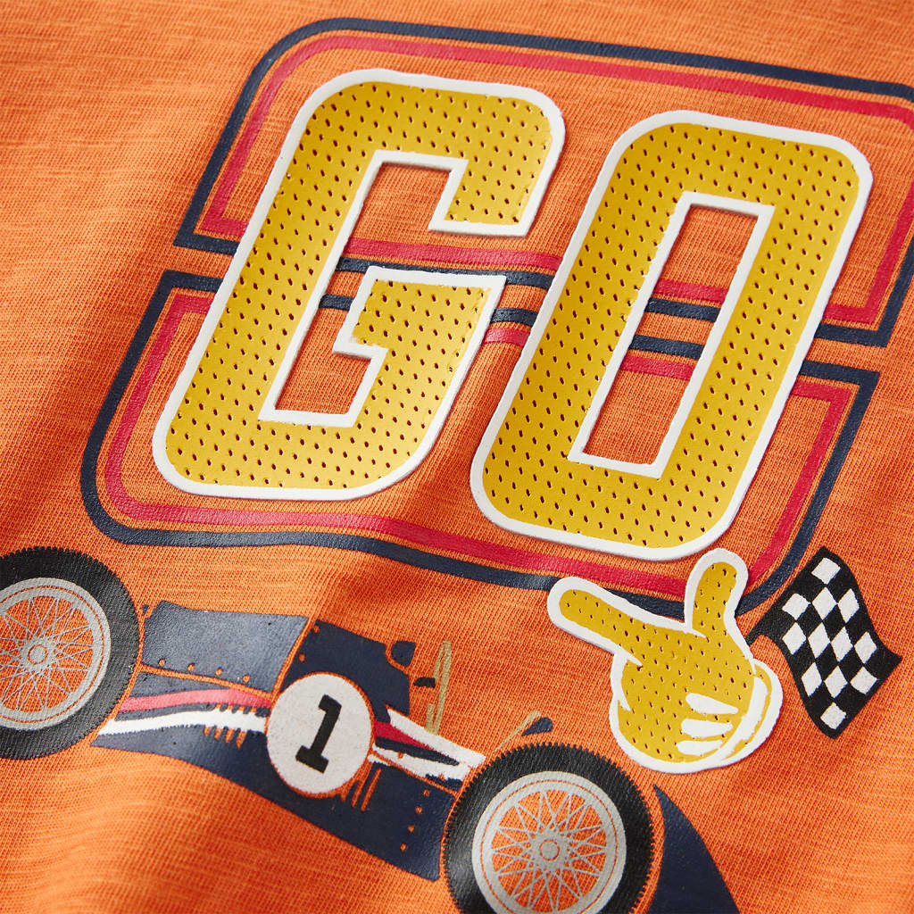 Kindershirt met lange mouwen 116 donkeroranje orange 116