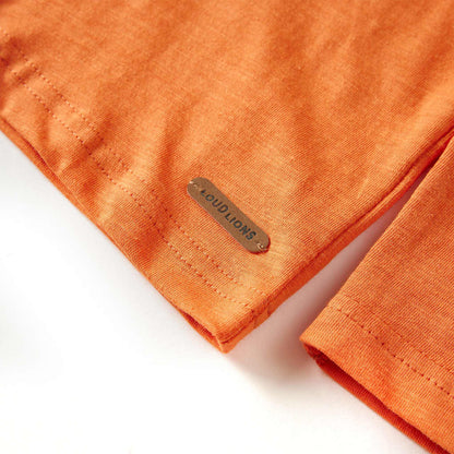 Kindershirt met lange mouwen 116 donkeroranje orange 116