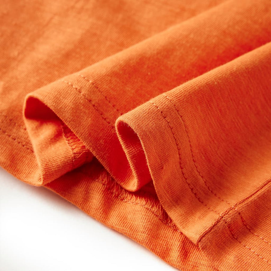 Kindershirt met lange mouwen 116 donkeroranje orange 116