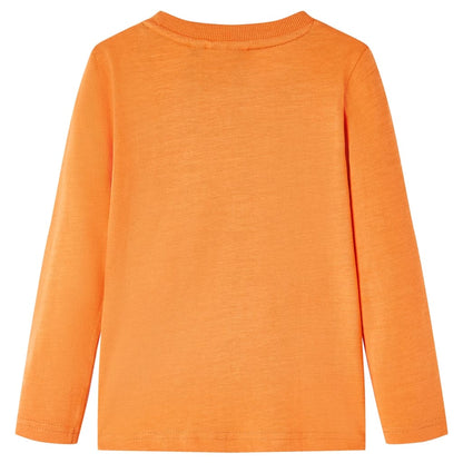 Kindershirt met lange mouwen 128 donkeroranje orange 128