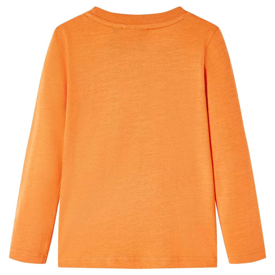 Kindershirt met lange mouwen 128 donkeroranje orange 128