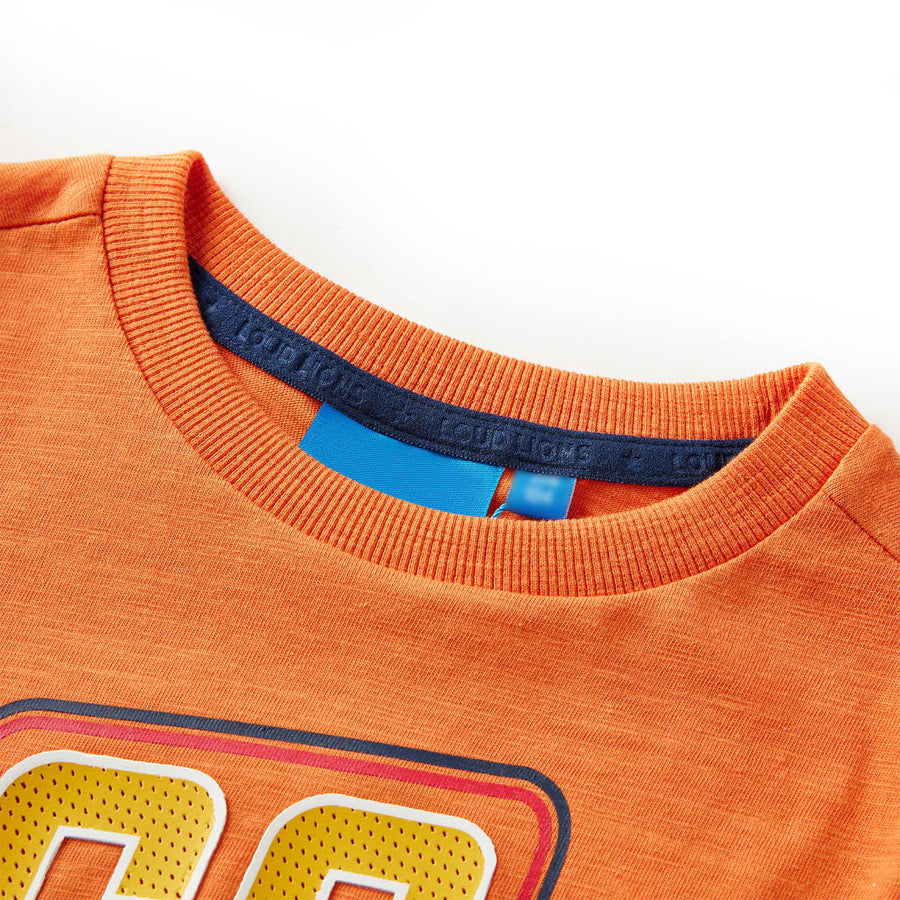 Kindershirt met lange mouwen 128 donkeroranje orange 128