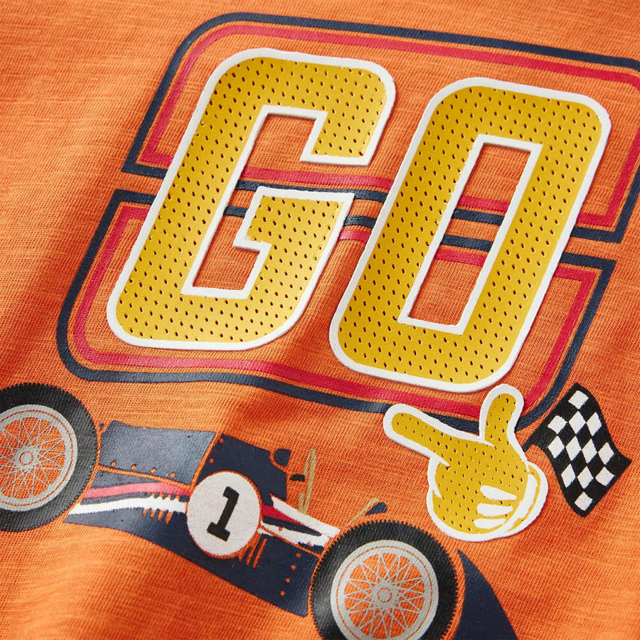 Kindershirt met lange mouwen 128 donkeroranje orange 128