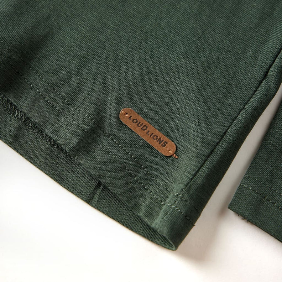 Kindershirt met lange mouwen 104 donkergroen Donkergroen 104