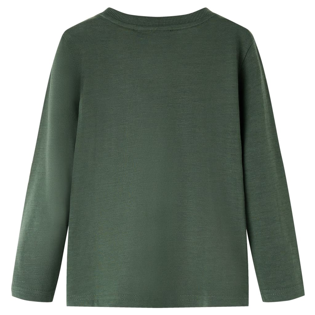 Kindershirt met lange mouwen 128 donkergroen Donkergroen 128
