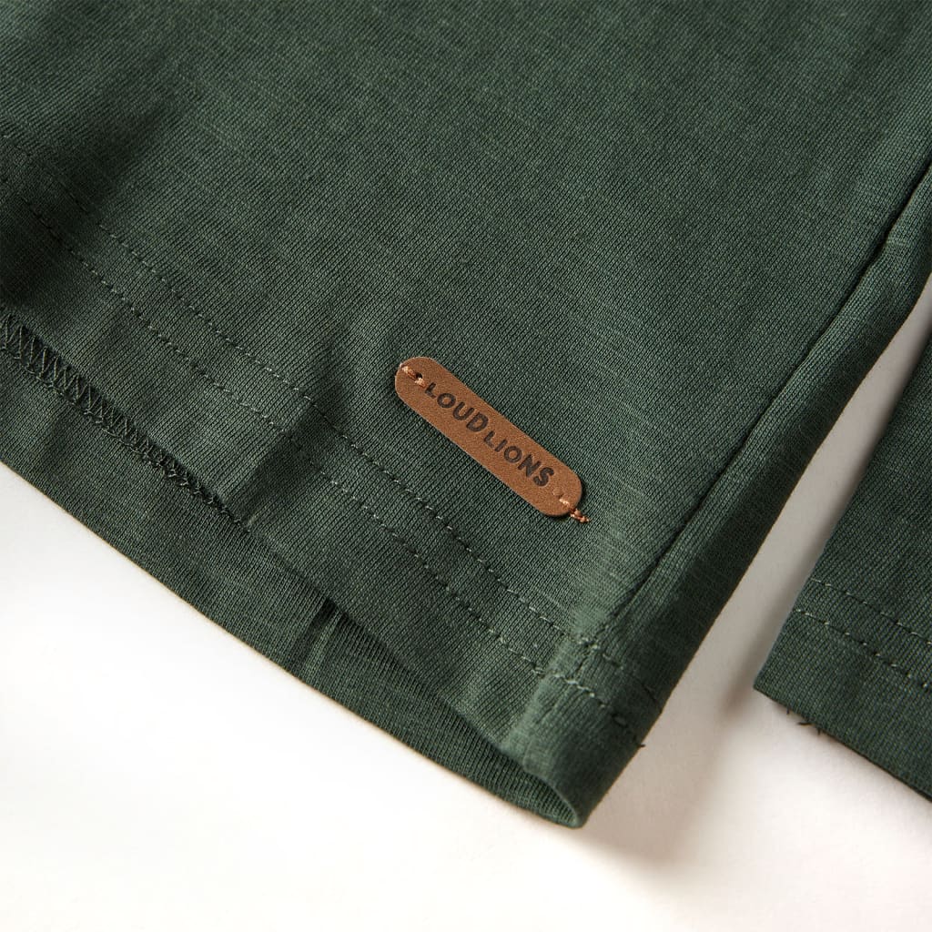 Kindershirt met lange mouwen 128 donkergroen Donkergroen 128