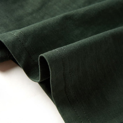 Kindershirt met lange mouwen 128 donkergroen Donkergroen 128