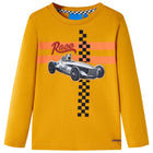Kids long sleeve t-shirt size 104 ochre
