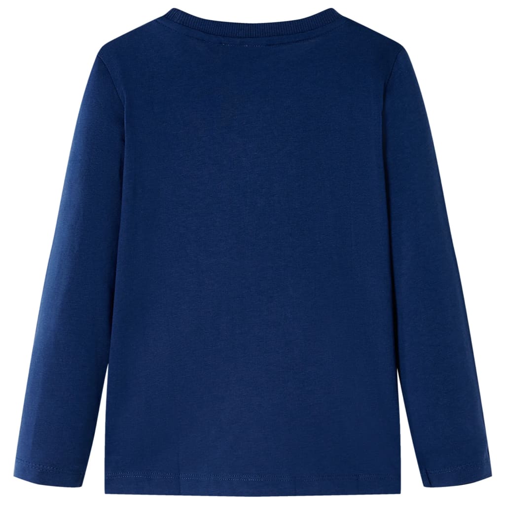 Kindershirt met lange mouwen 104 marineblauw Marineblauw