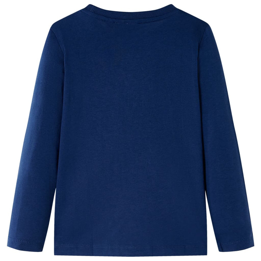 Kindershirt met lange mouwen 104 marineblauw Marineblauw