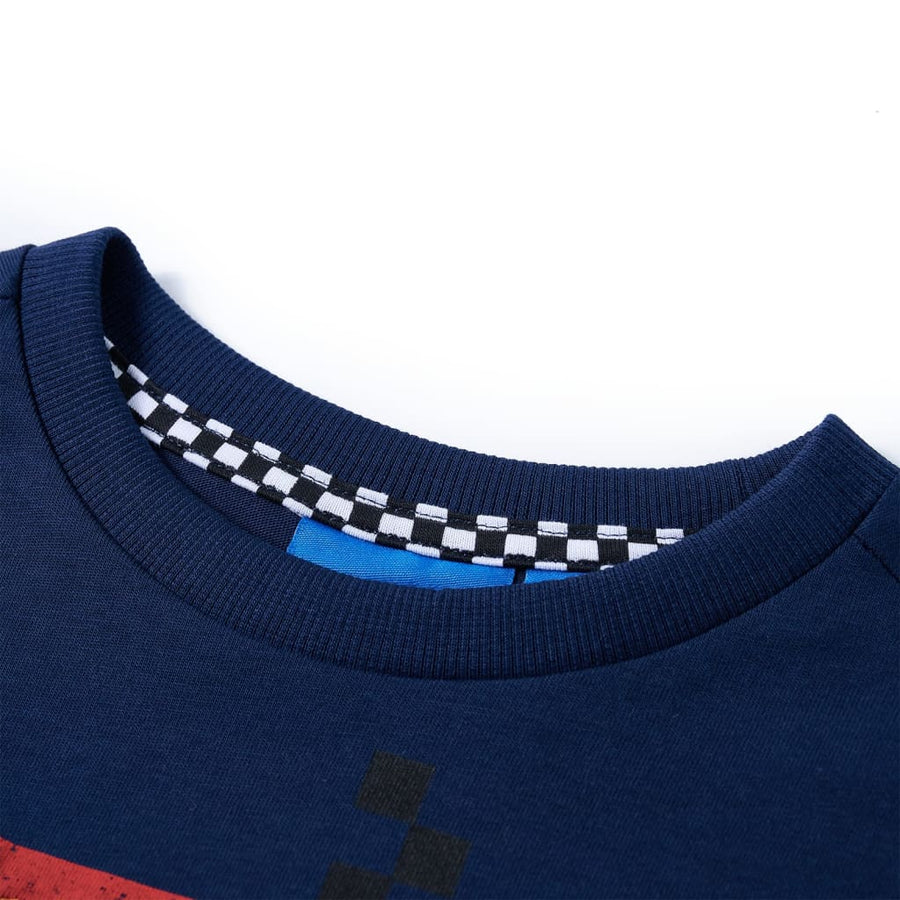 Kindershirt met lange mouwen 104 marineblauw Marineblauw