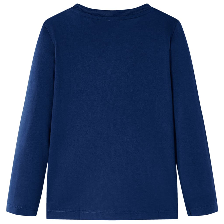 Kindershirt met lange mouwen 116 marineblauw Marineblauw