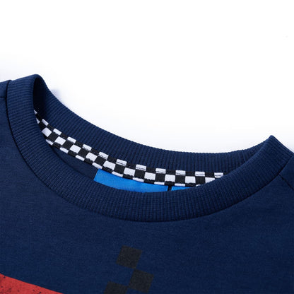 Kindershirt met lange mouwen 116 marineblauw Marineblauw