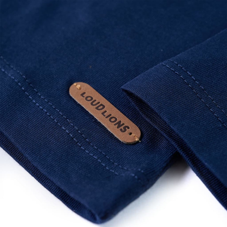 Kindershirt met lange mouwen 116 marineblauw Marineblauw