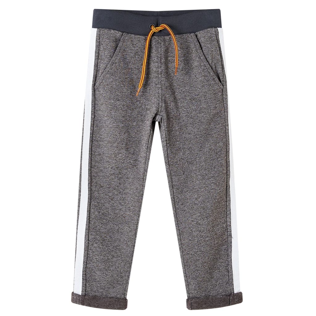 Kinderjoggingbroek 104 gemêleerd donkergrijs