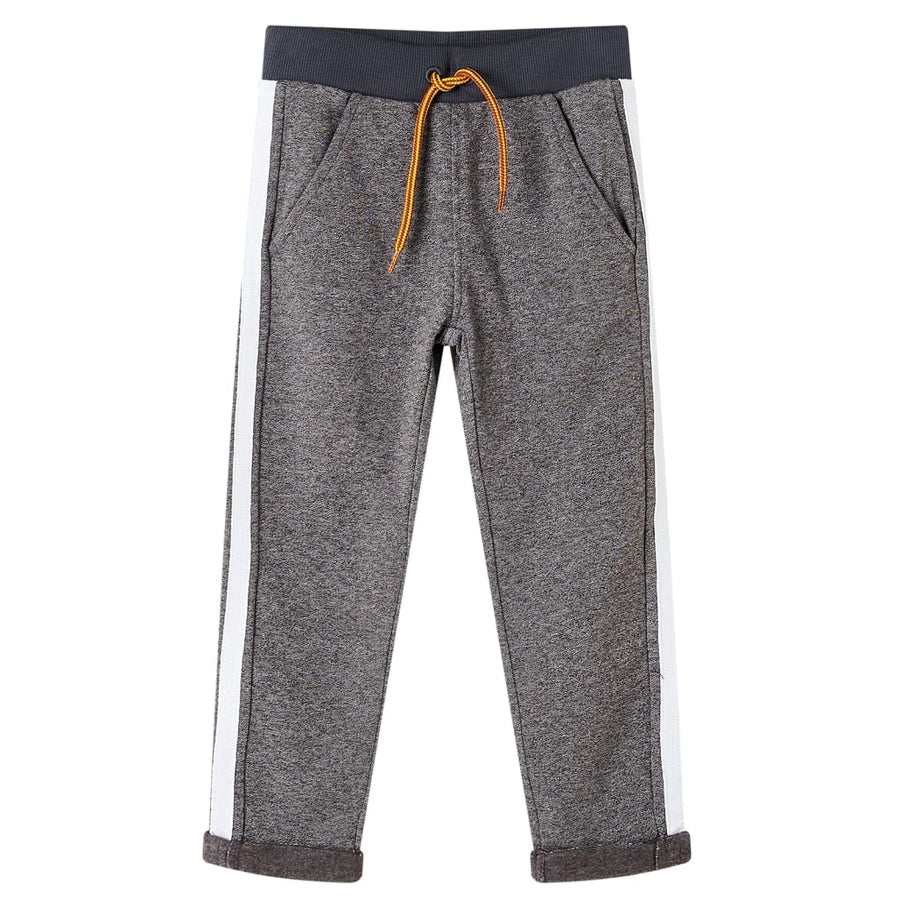 Kinderjoggingbroek 104 gemêleerd donkergrijs