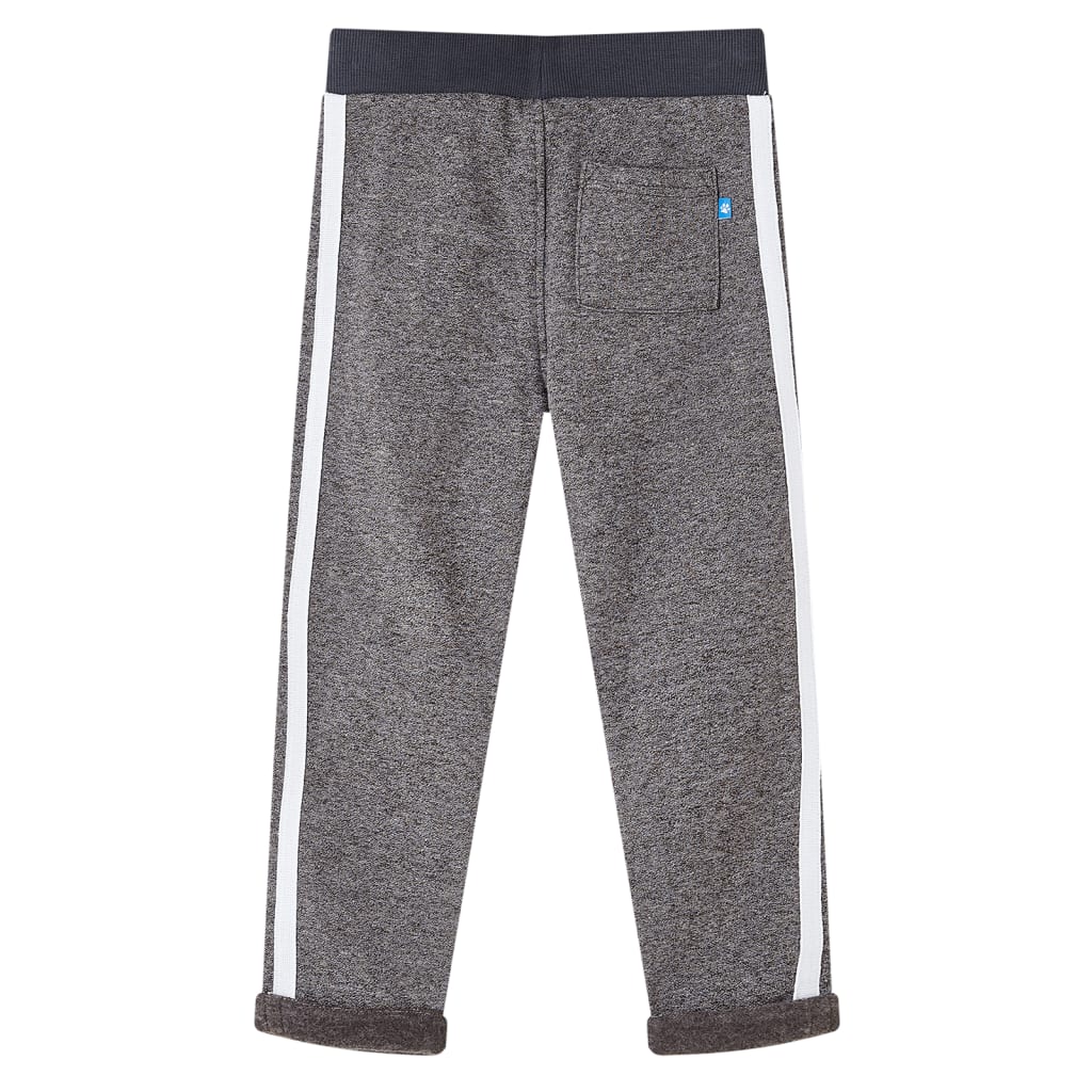 Kinderjoggingbroek 104 gemêleerd donkergrijs