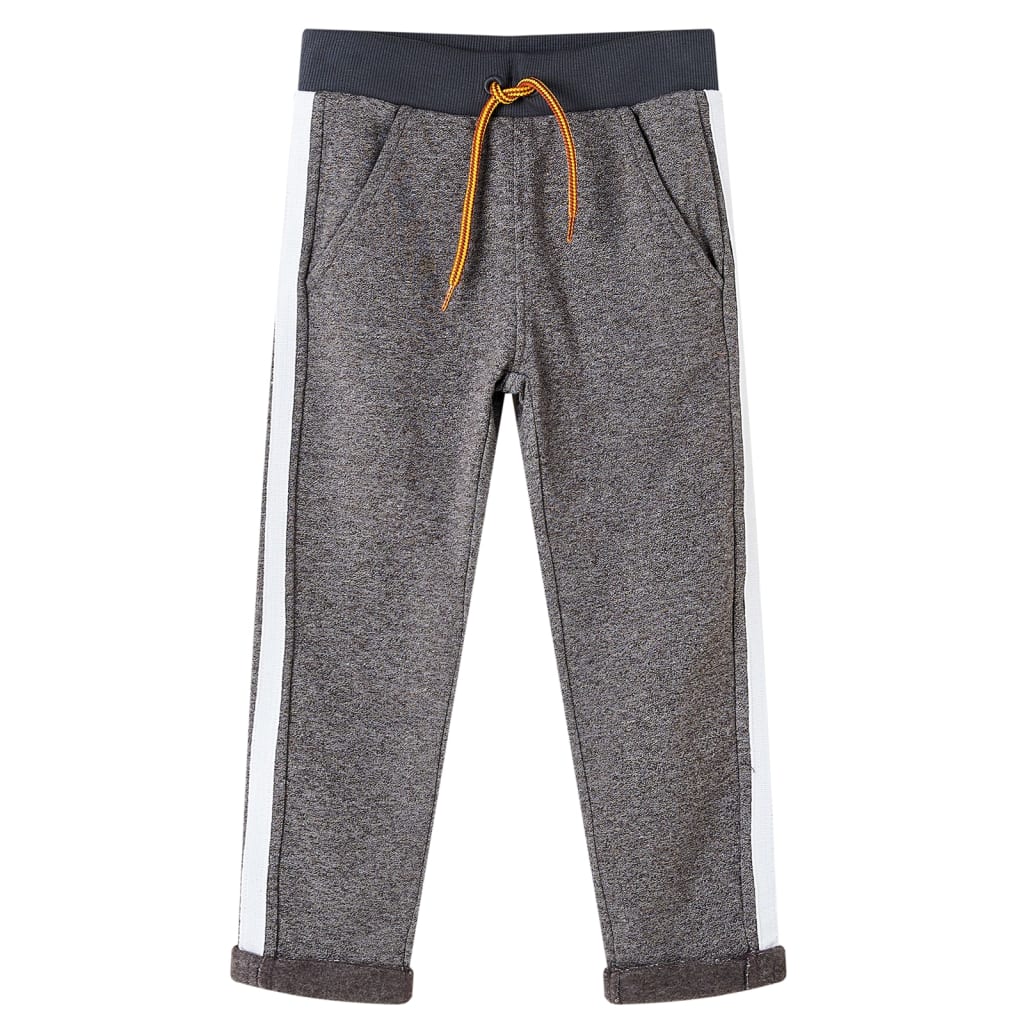 Kinderjoggingbroek 116 gemêleerd donkergrijs