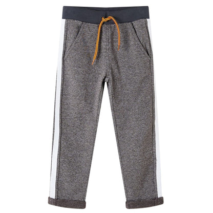 Kinderjoggingbroek 116 gemêleerd donkergrijs