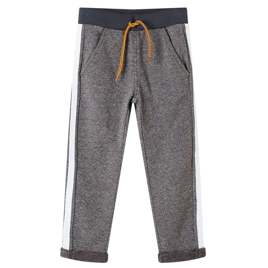 Kinderjoggingbroek 116 gemêleerd donkergrijs