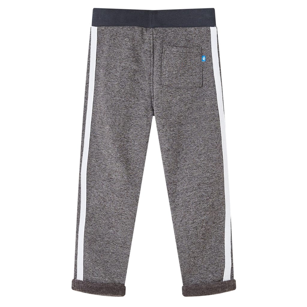 Kinderjoggingbroek 116 gemêleerd donkergrijs