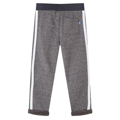 Kinderjoggingbroek 116 gemêleerd donkergrijs