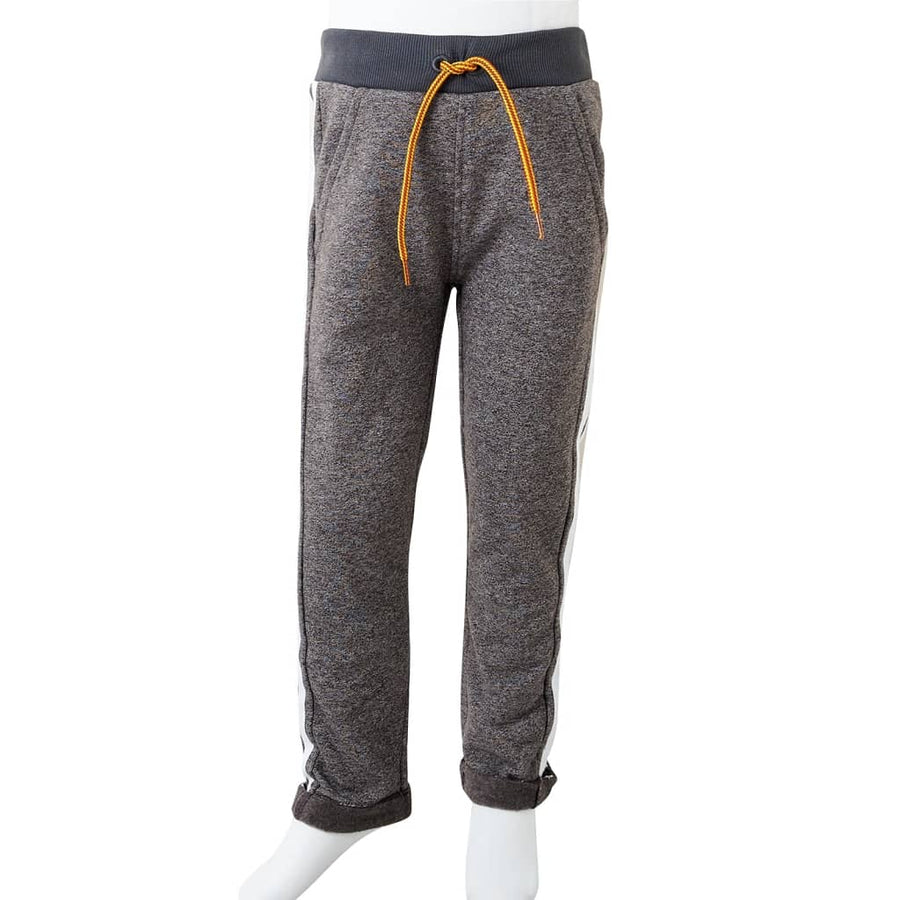 Kinderjoggingbroek 116 gemêleerd donkergrijs