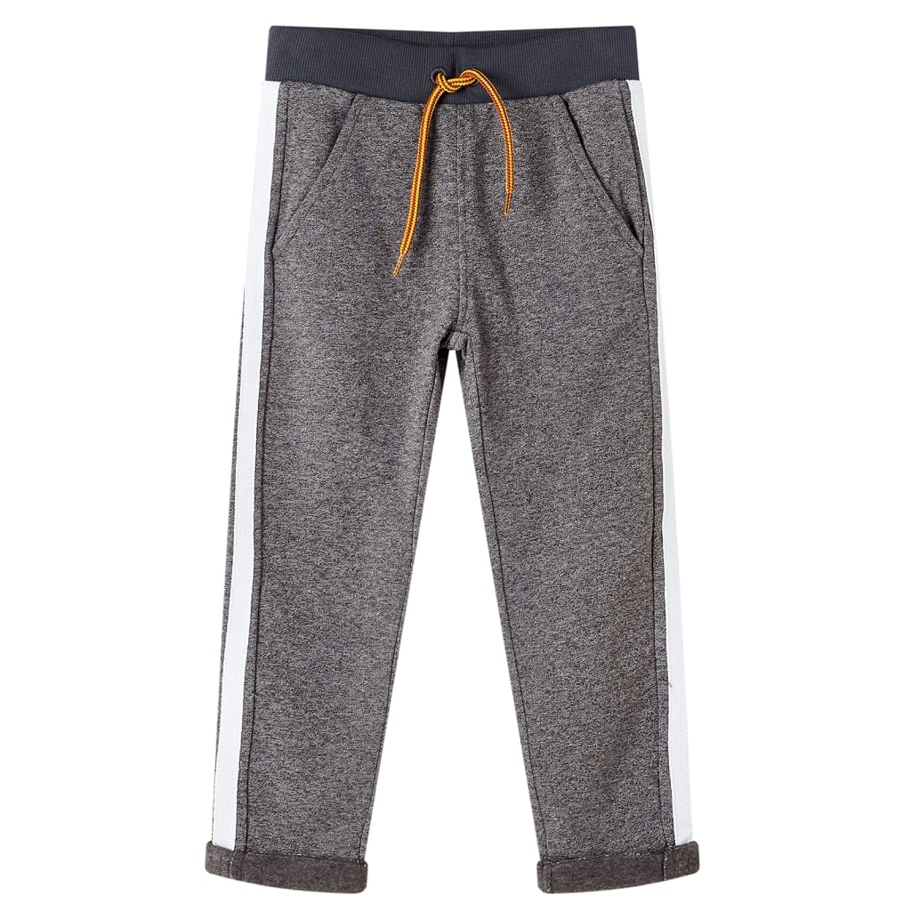 Kinderjoggingbroek 140 gemêleerd donkergrijs 140