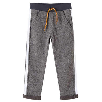Kinderjoggingbroek 140 gemêleerd donkergrijs 140