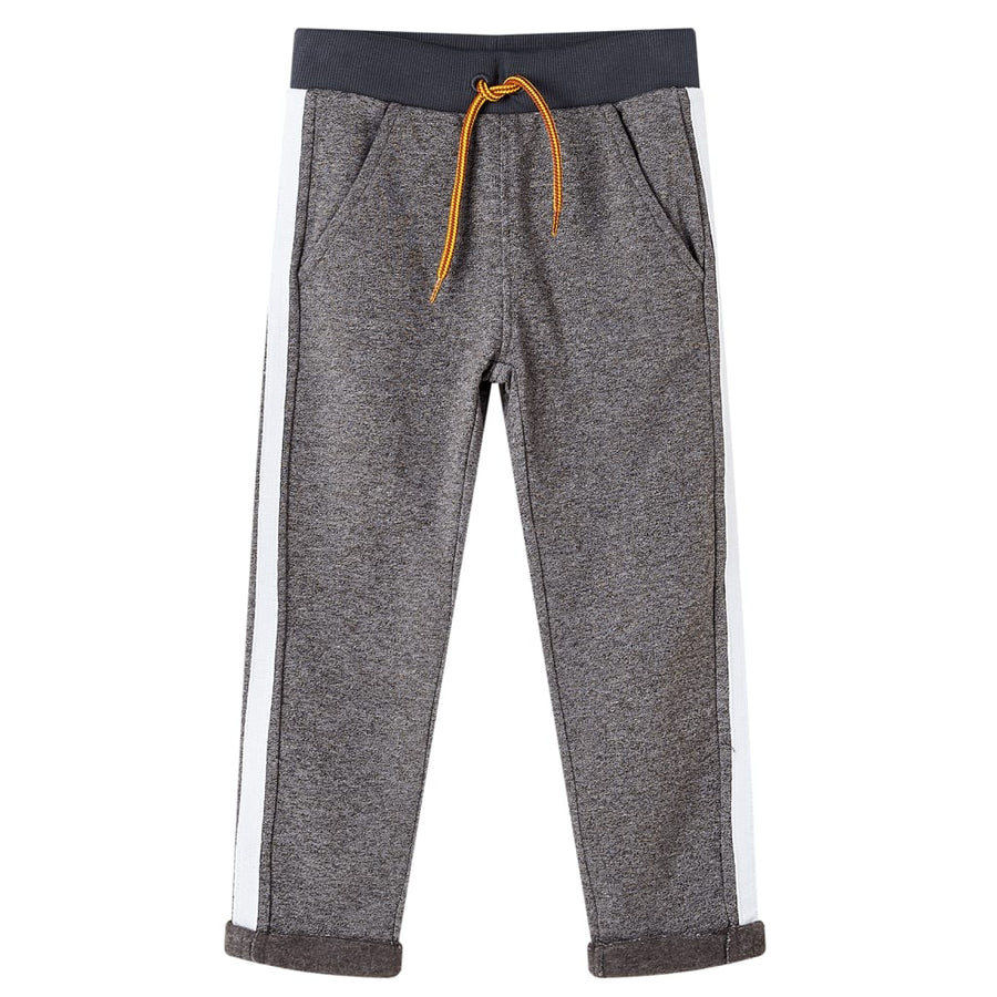 Kinderjoggingbroek 140 gemêleerd donkergrijs 140