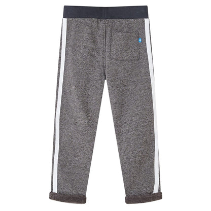 Kinderjoggingbroek 140 gemêleerd donkergrijs 140