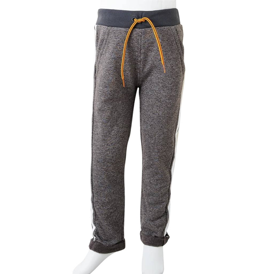 Kinderjoggingbroek 140 gemêleerd donkergrijs 140