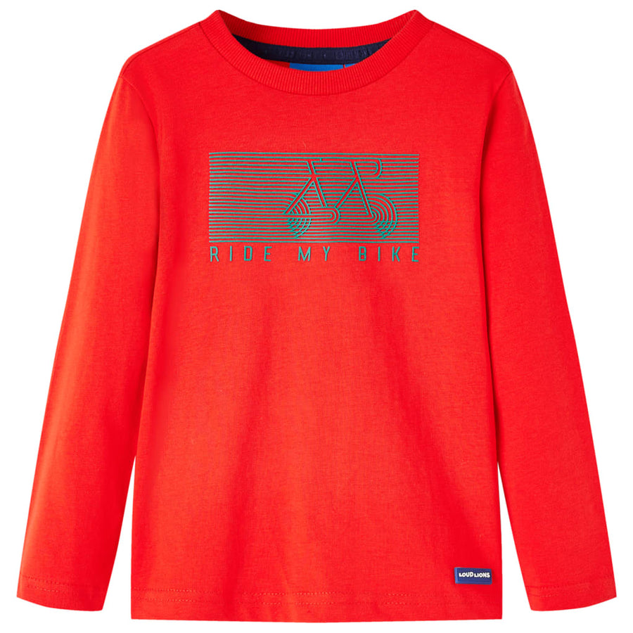 Kindershirt met lange mouwen 104 rood 104