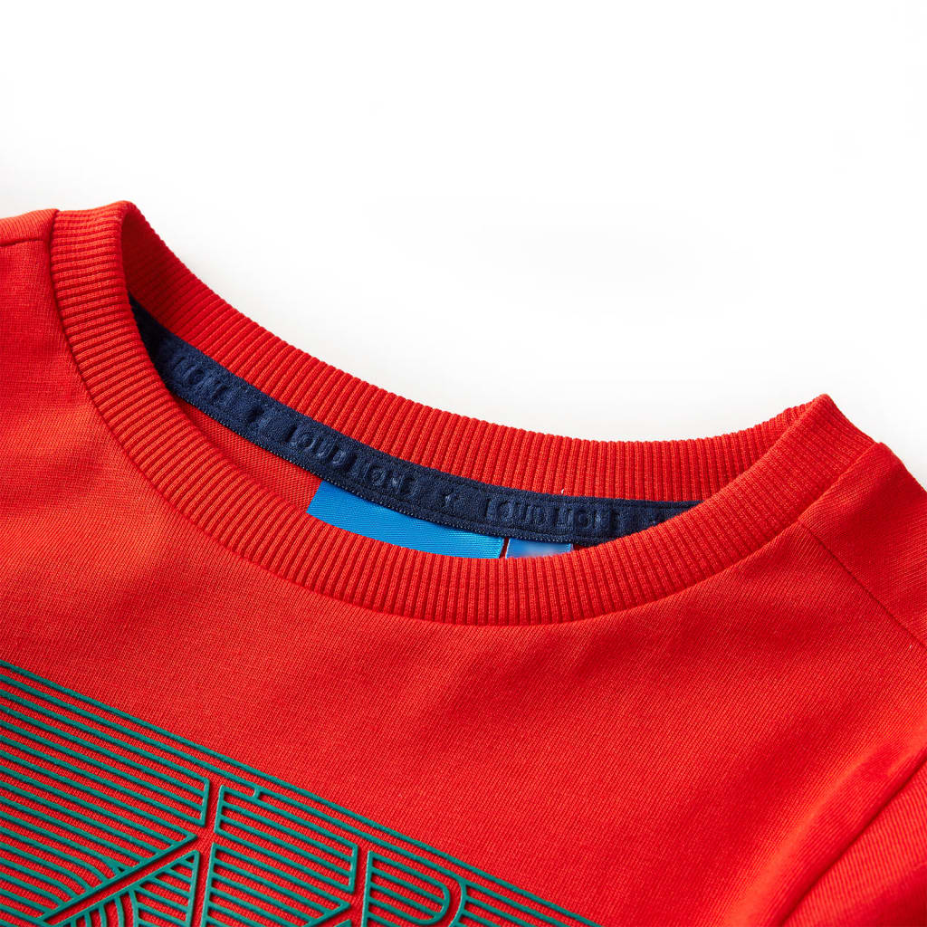 Kindershirt met lange mouwen 104 rood 104