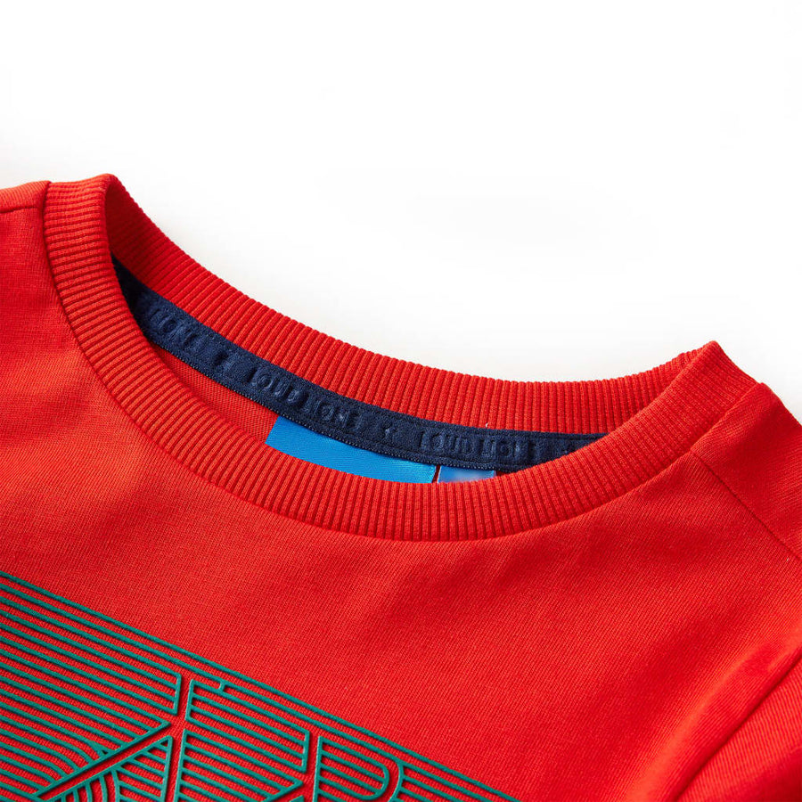 Kindershirt met lange mouwen 104 rood 104