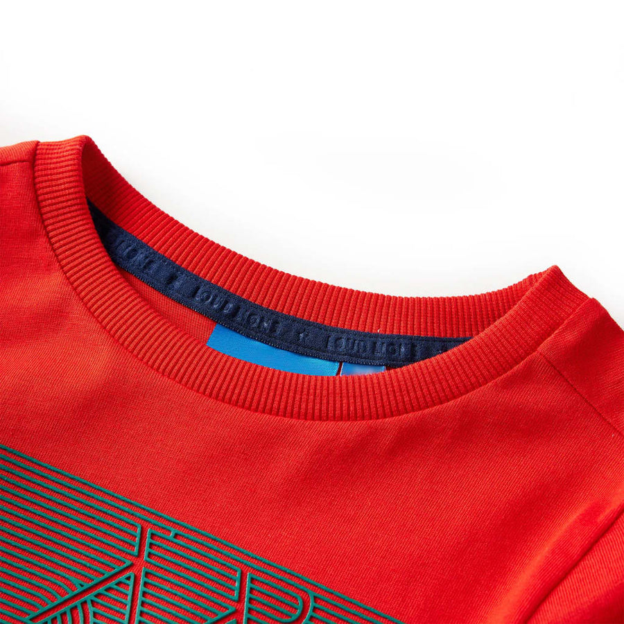Kindershirt met lange mouwen 116 rood 116