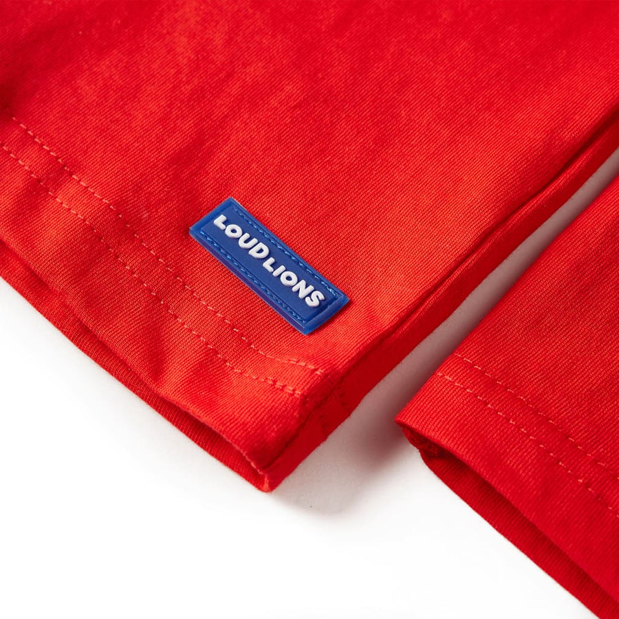 Kindershirt met lange mouwen 128 rood 128
