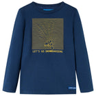 Children's long-sleeved shirt 92 navy