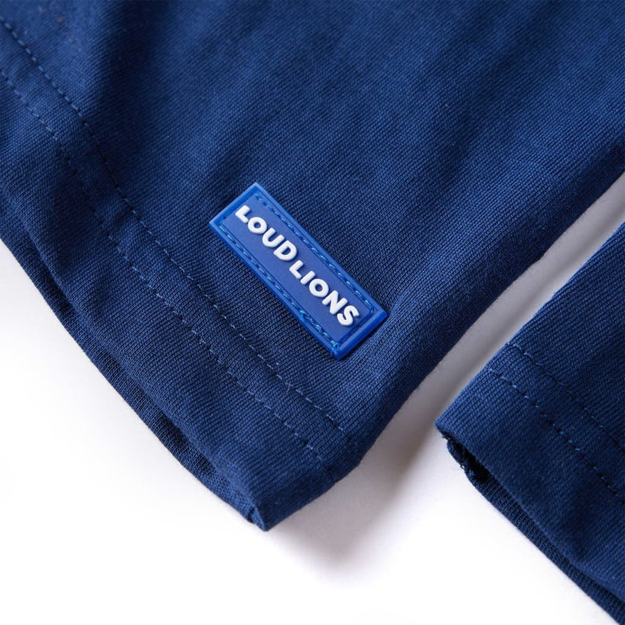 Kindershirt met lange mouwen 116 marineblauw