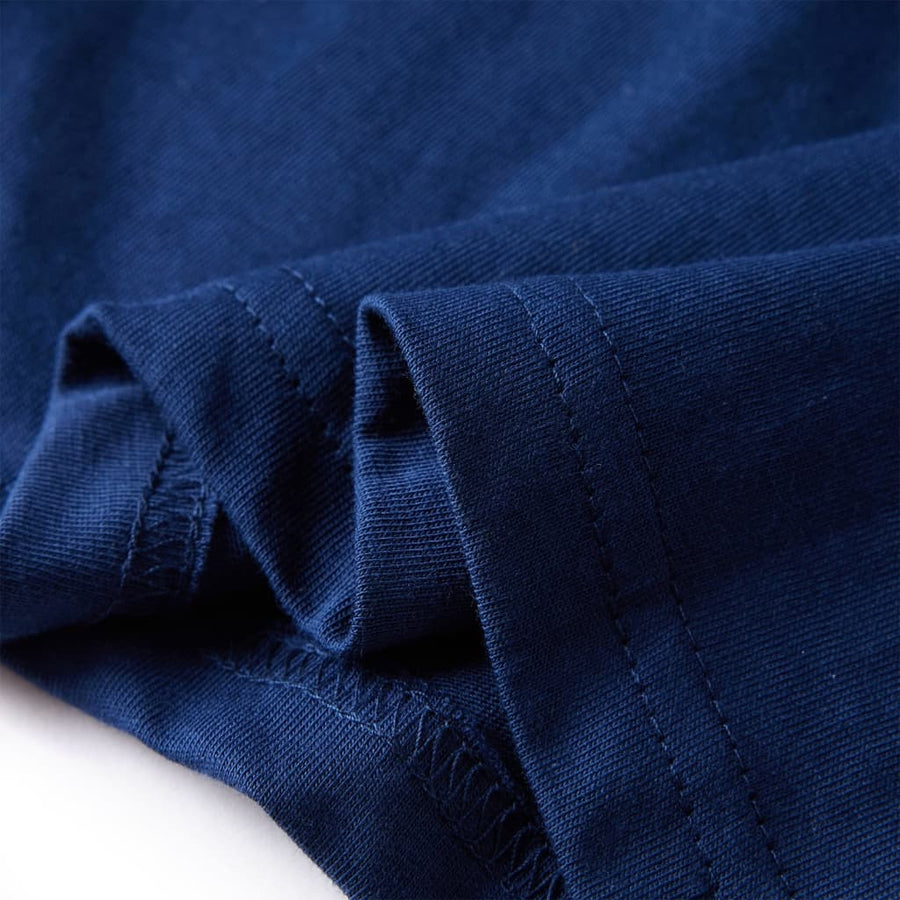 Kindershirt met lange mouwen 116 marineblauw