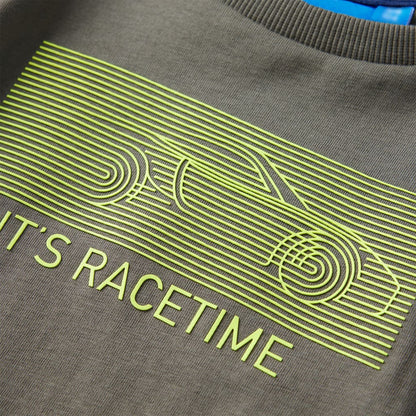 Kindershirt met lange mouwen 104 kakikleurig