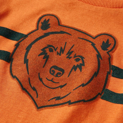 Kindershirt met lange mouwen 92 donkeroranje orange 92