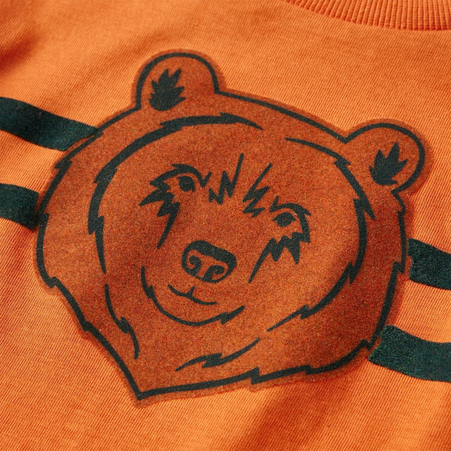 Kindershirt met lange mouwen 116 donkeroranje orange 116
