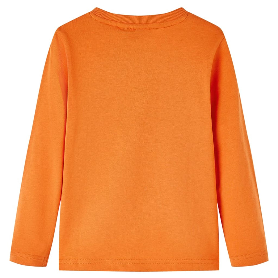 Kindershirt met lange mouwen 128 donkeroranje orange 128